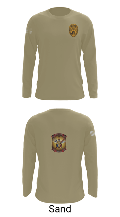 4th Law Enforcement Battalion Bravo Company 77737735 Long Sleeve Performance Shirt - 86