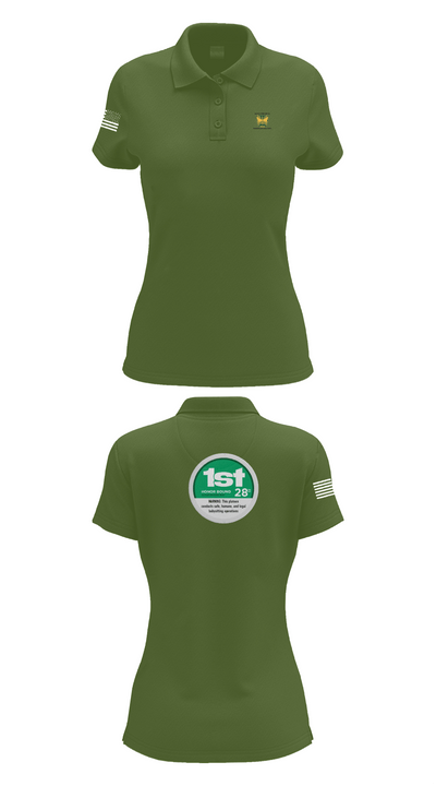 28th MP Company 42431415 Women's Short Sleeve Performance Polo  - 52