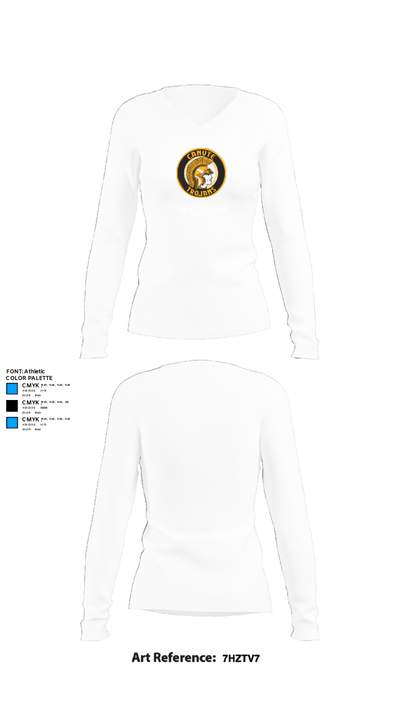 Canute High School Volleyball 55263079 Women's Long Sleeve V-neck Shirt - 15