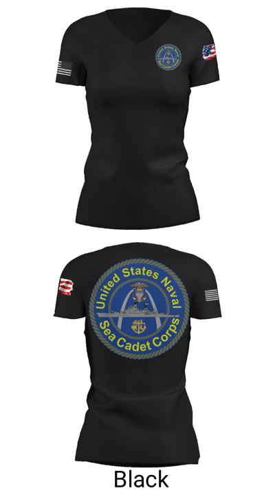 Battleship misssouri 47283625 Women's Short Sleeve V-neck Shirt - 27