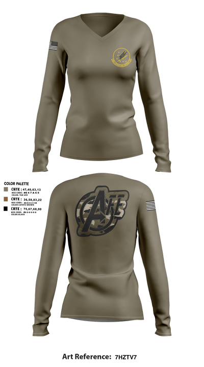 509 OSS 20473594 Women's Long Sleeve V-neck Shirt - 101