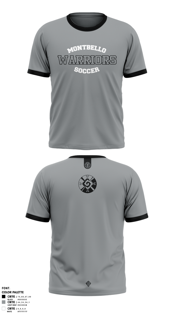 Old School Cotton Feel Shirt, Montbello HS Boys Soccer, Men's Soccer, Teamtime, Team time, sublimation, custom sports apparel, team uniforms, spirit wear, spiritwear, sports uniforms, custom shirts, team store, custom team store, fundraiser sports, apparel fundraiser