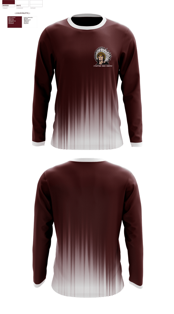 Long Sleeve Performance Shirt, Strafford High School Cross Country, Cross Country, Teamtime, Team time, sublimation, custom sports apparel, team uniforms, spirit wear, spiritwear, sports uniforms, custom shirts, team store, custom team store, fundraiser sports, apparel fundraiser