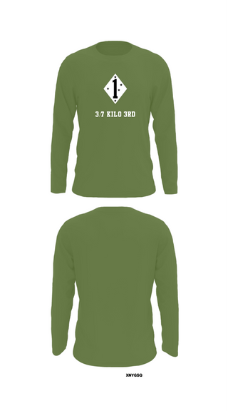 Long Sleeve Performance Shirt, 3/7 Kilo 3rd, Marines, Teamtime, Team time, sublimation, custom sports apparel, team uniforms, spirit wear, spiritwear, sports uniforms, custom shirts, team store, custom team store, fundraiser sports, apparel fundraiser