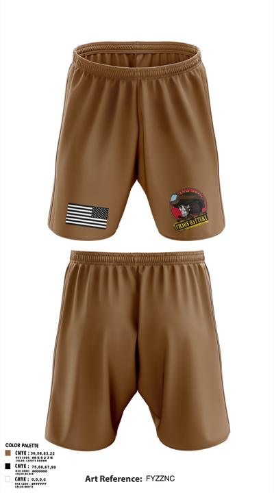 C BTRY, 5-4 ADAR Athletic Shorts With Pockets - 1