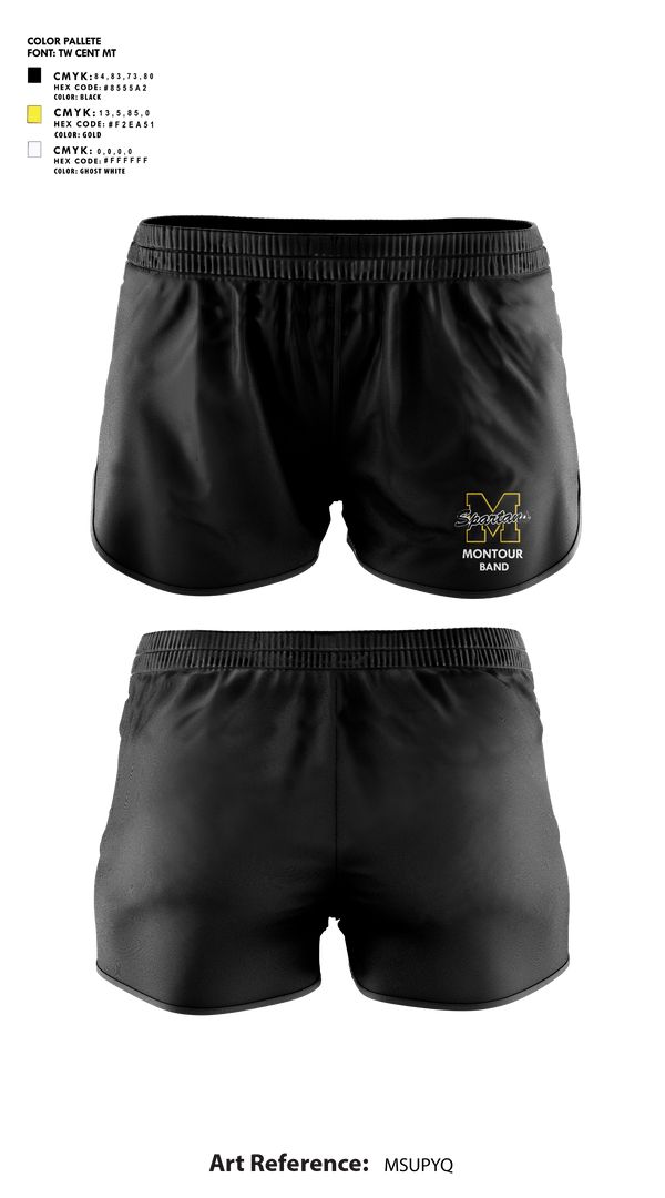 Womens Shorts, Montour High School Band, Spirit Store, Teamtime, Team time, sublimation, custom sports apparel, team uniforms, spirit wear, spiritwear, sports uniforms, custom shirts, team store, custom team store, fundraiser sports, apparel fundraiser