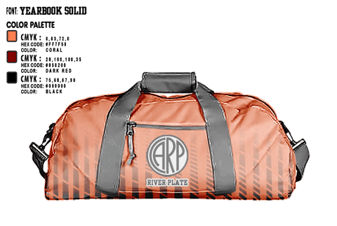 Duffle Bag, River Plate, Men's Soccer, Teamtime, Team time, sublimation, custom sports apparel, team uniforms, spirit wear, spiritwear, sports uniforms, custom shirts, team store, custom team store, fundraiser sports, apparel fundraiser