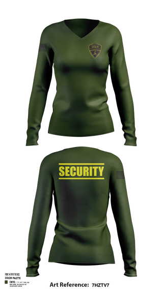 Womens Long Sleeve Vneck Shirt, Zeus Protections, Police, Teamtime, Team time, sublimation, custom sports apparel, team uniforms, spirit wear, spiritwear, sports uniforms, custom shirts, team store, custom team store, fundraiser sports, apparel fundraiser