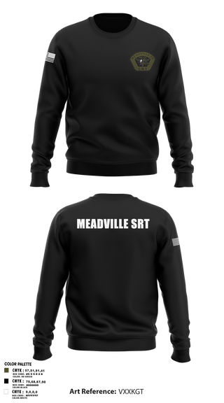 Crew Neck Sweatshirt, Meadville SRT, Police, Teamtime, Team time, sublimation, custom sports apparel, team uniforms, spirit wear, spiritwear, sports uniforms, custom shirts, team store, custom team store, fundraiser sports, apparel fundraiser