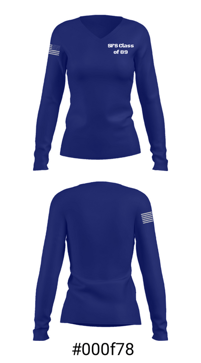 SFS Class of 89 18985918 Women's Long Sleeve V-neck Shirt - 20
