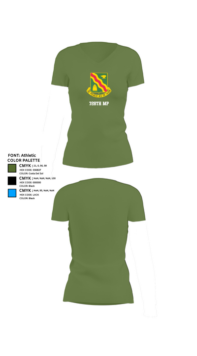 728th MP 18984654 Women's Short Sleeve V-neck Shirt - 44