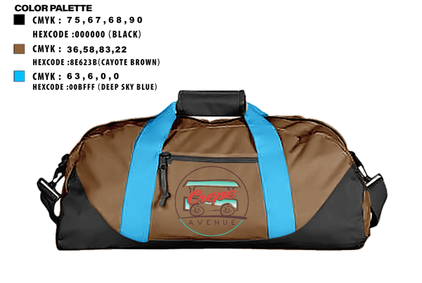 Duffle Bag, Crepe Avenue, , Teamtime, Team time, sublimation, custom sports apparel, team uniforms, spirit wear, spiritwear, sports uniforms, custom shirts, team store, custom team store, fundraiser sports, apparel fundraiser