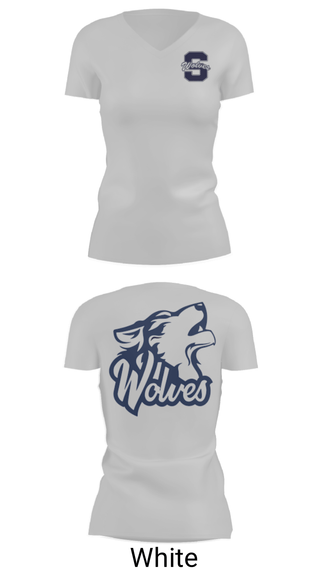 Womens Short Sleeve Vneck Shirt, Shawnee Middle School Cheer, Cheer, Teamtime, Team time, sublimation, custom sports apparel, team uniforms, spirit wear, spiritwear, sports uniforms, custom shirts, team store, custom team store, fundraiser sports, apparel fundraiser