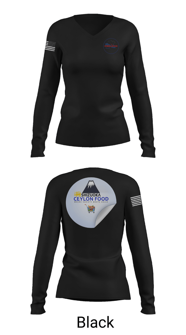 Womens Long Sleeve Vneck Shirt 1, Himalayan Mart, , Teamtime, Team time, sublimation, custom sports apparel, team uniforms, spirit wear, spiritwear, sports uniforms, custom shirts, team store, custom team store, fundraiser sports, apparel fundraiser