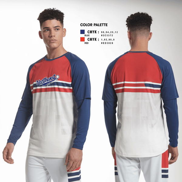Long Sleeve Performance Shirt, Northwest Little League Baseball, Baseball, Teamtime, Team time, sublimation, custom sports apparel, team uniforms, spirit wear, spiritwear, sports uniforms, custom shirts, team store, custom team store, fundraiser sports, apparel fundraiser