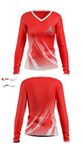 Axtell High School 87090286 Women's Long Sleeve V-neck Shirt - 1