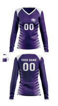 Elgin High School Volleyball 88554303 Women's Long Sleeve V-neck Shirt - 1