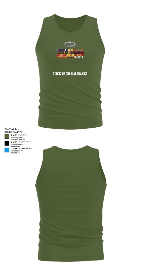 Tank Top, B Co. 3rd Recon BnForce Reconnaissance, Marines, Teamtime, Team time, sublimation, custom sports apparel, team uniforms, spirit wear, spiritwear, sports uniforms, custom shirts, team store, custom team store, fundraiser sports, apparel fundraiser