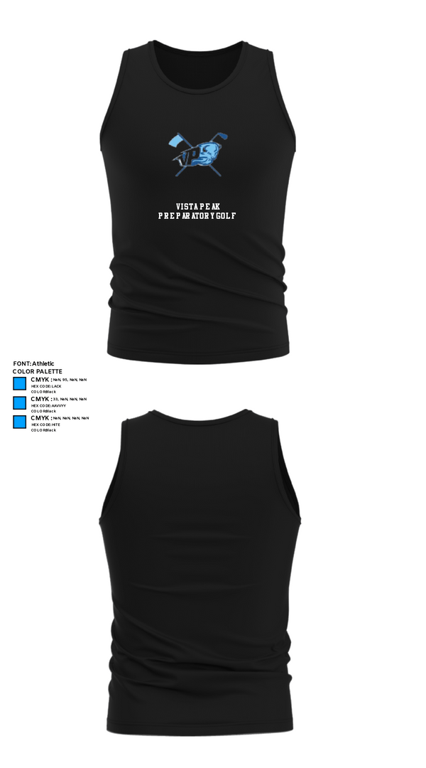 Tank Top, Vista Peak Preparatory Golf, Golf, Teamtime, Team time, sublimation, custom sports apparel, team uniforms, spirit wear, spiritwear, sports uniforms, custom shirts, team store, custom team store, fundraiser sports, apparel fundraiser