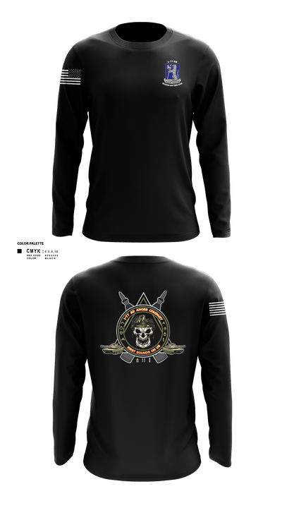 1-77 AR A Co. 43528824 Long Sleeve Performance Shirt - 105