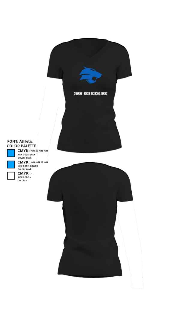 Womens Short Sleeve Vneck Shirt, Durant High School Band, Spirit Store, Teamtime, Team time, sublimation, custom sports apparel, team uniforms, spirit wear, spiritwear, sports uniforms, custom shirts, team store, custom team store, fundraiser sports, apparel fundraiser