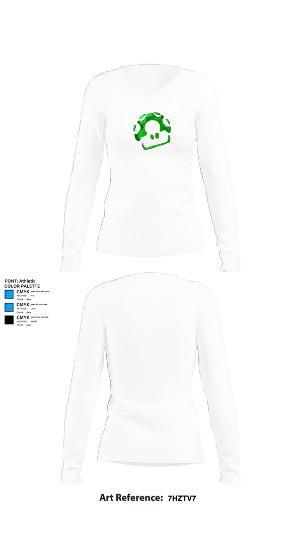 Womens Long Sleeve Vneck Shirt, SPNRO, , Teamtime, Team time, sublimation, custom sports apparel, team uniforms, spirit wear, spiritwear, sports uniforms, custom shirts, team store, custom team store, fundraiser sports, apparel fundraiser