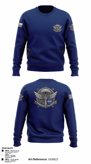 Crew Neck Sweatshirt, NASA PARACHUTE RIGGERS, , Teamtime, Team time, sublimation, custom sports apparel, team uniforms, spirit wear, spiritwear, sports uniforms, custom shirts, team store, custom team store, fundraiser sports, apparel fundraiser