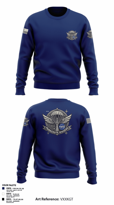NASA PARACHUTE RIGGERS 96987391 Crew Neck Sweatshirt - 1