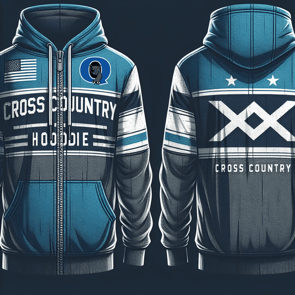 Hoodie, Quakertown Community Senior High School Cross Country, Cross Country, Teamtime, Team time, sublimation, custom sports apparel, team uniforms, spirit wear, spiritwear, sports uniforms, custom shirts, team store, custom team store, fundraiser sports, apparel fundraiser