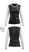Richland High School Basketball 38946869 Women's Long Sleeve V-neck Shirt - 40