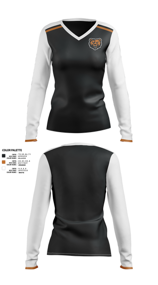 Womens Long Sleeve Vneck Shirt, Richland High School Basketball, Women's Basketball, Teamtime, Team time, sublimation, custom sports apparel, team uniforms, spirit wear, spiritwear, sports uniforms, custom shirts, team store, custom team store, fundraiser sports, apparel fundraiser