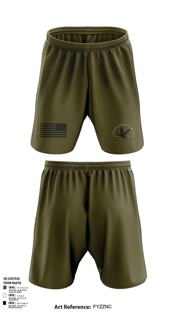 Athletic Shorts With Pockets, Crooked Wing Fowl Co., , Teamtime, Team time, sublimation, custom sports apparel, team uniforms, spirit wear, spiritwear, sports uniforms, custom shirts, team store, custom team store, fundraiser sports, apparel fundraiser