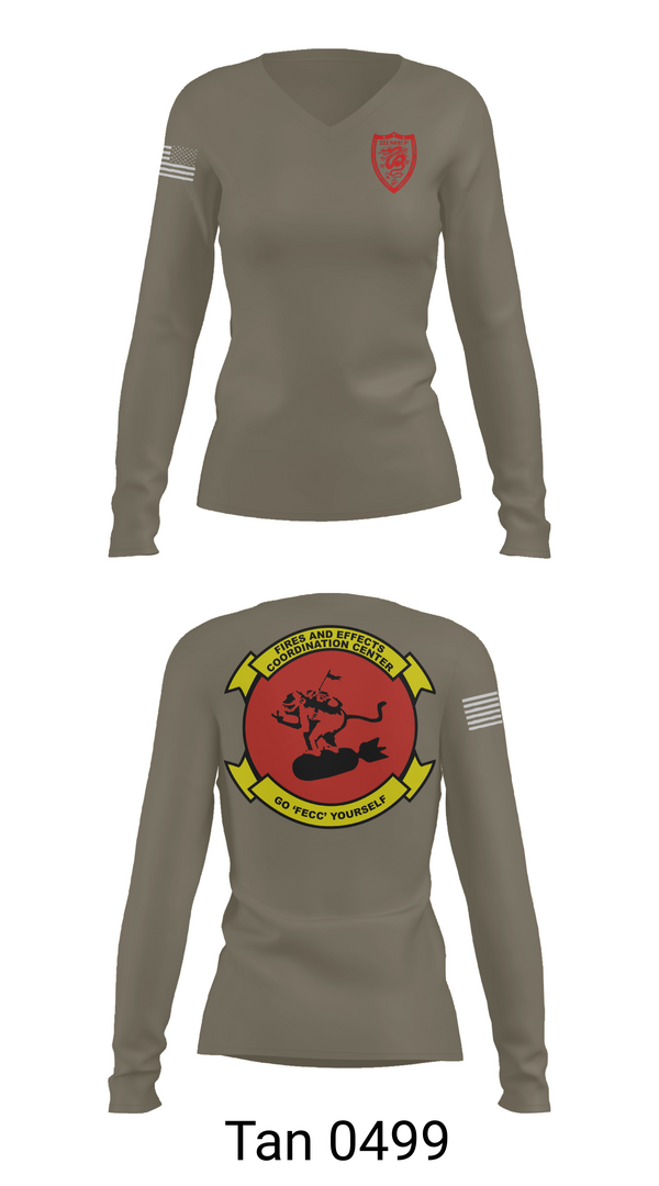 Womens Long Sleeve Vneck Shirt, III MEF, Marines, Teamtime, Team time, sublimation, custom sports apparel, team uniforms, spirit wear, spiritwear, sports uniforms, custom shirts, team store, custom team store, fundraiser sports, apparel fundraiser