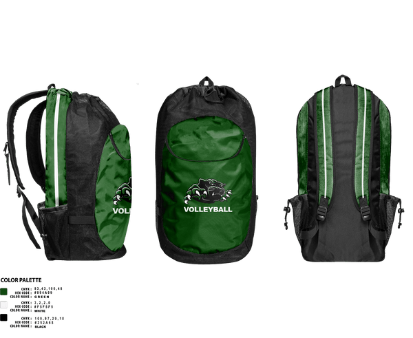Gear Bag, Panthers Volleyball, Women's Volleyball, Teamtime, Team time, sublimation, custom sports apparel, team uniforms, spirit wear, spiritwear, sports uniforms, custom shirts, team store, custom team store, fundraiser sports, apparel fundraiser