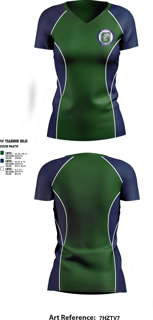 Women's Short Sleeve Vneck Shirt, The Gunston School Volleyball, Women's Volleyball, Teamtime, Team time, sublimation, custom sports apparel, team uniforms, spirit wear, spiritwear, sports uniforms, custom shirts, team store, custom team store, fundraiser sports, apparel fundraiser