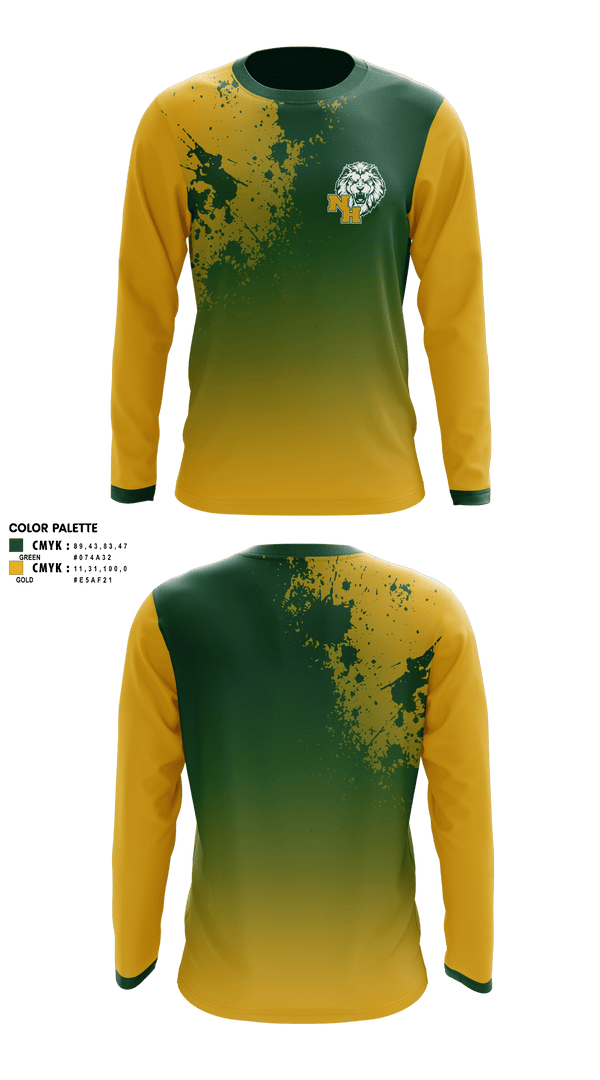 Long Sleeve Performance Shirt, North Hunterdon High School, Spirit Store, Teamtime, Team time, sublimation, custom sports apparel, team uniforms, spirit wear, spiritwear, sports uniforms, custom shirts, team store, custom team store, fundraiser sports, apparel fundraiser