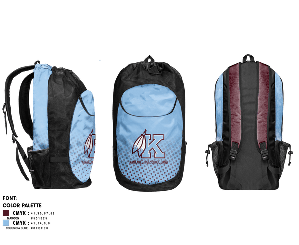 Gear Bag, Kankakee High School Band, Spirit Store, Teamtime, Team time, sublimation, custom sports apparel, team uniforms, spirit wear, spiritwear, sports uniforms, custom shirts, team store, custom team store, fundraiser sports, apparel fundraiser