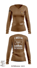 C MED 141 64606356 Women's Long Sleeve V-neck Shirt - 127