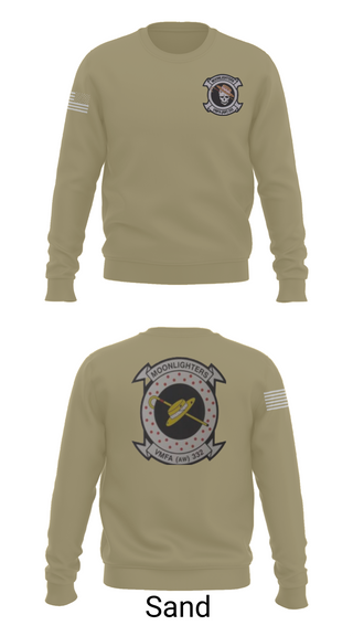 Crew Neck Sweatshirt, VMFA-332 The Moonlighters, Marines, Teamtime, Team time, sublimation, custom sports apparel, team uniforms, spirit wear, spiritwear, sports uniforms, custom shirts, team store, custom team store, fundraiser sports, apparel fundraiser