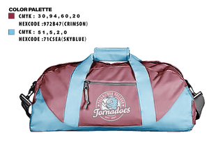 Duffle Bag, Talladega College Soccer, Men's Soccer, Teamtime, Team time, sublimation, custom sports apparel, team uniforms, spirit wear, spiritwear, sports uniforms, custom shirts, team store, custom team store, fundraiser sports, apparel fundraiser