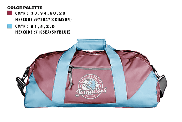 Duffle Bag, Talladega College Soccer, Men's Soccer, Teamtime, Team time, sublimation, custom sports apparel, team uniforms, spirit wear, spiritwear, sports uniforms, custom shirts, team store, custom team store, fundraiser sports, apparel fundraiser