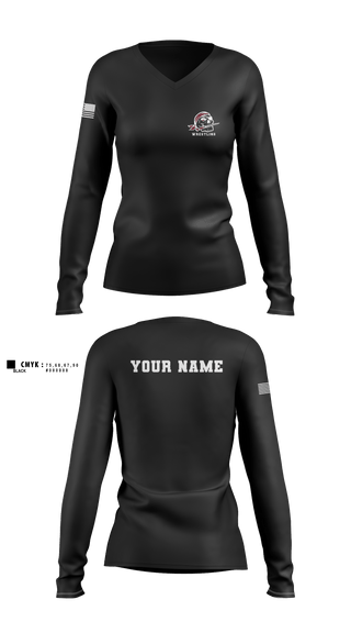 Womens Long Sleeve Vneck Shirt 1, Braden River High School Wrestling, Wrestling, Teamtime, Team time, sublimation, custom sports apparel, team uniforms, spirit wear, spiritwear, sports uniforms, custom shirts, team store, custom team store, fundraiser sports, apparel fundraiser