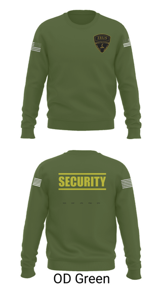 Crew Neck Sweatshirt, Zeus Protections, Police, Teamtime, Team time, sublimation, custom sports apparel, team uniforms, spirit wear, spiritwear, sports uniforms, custom shirts, team store, custom team store, fundraiser sports, apparel fundraiser