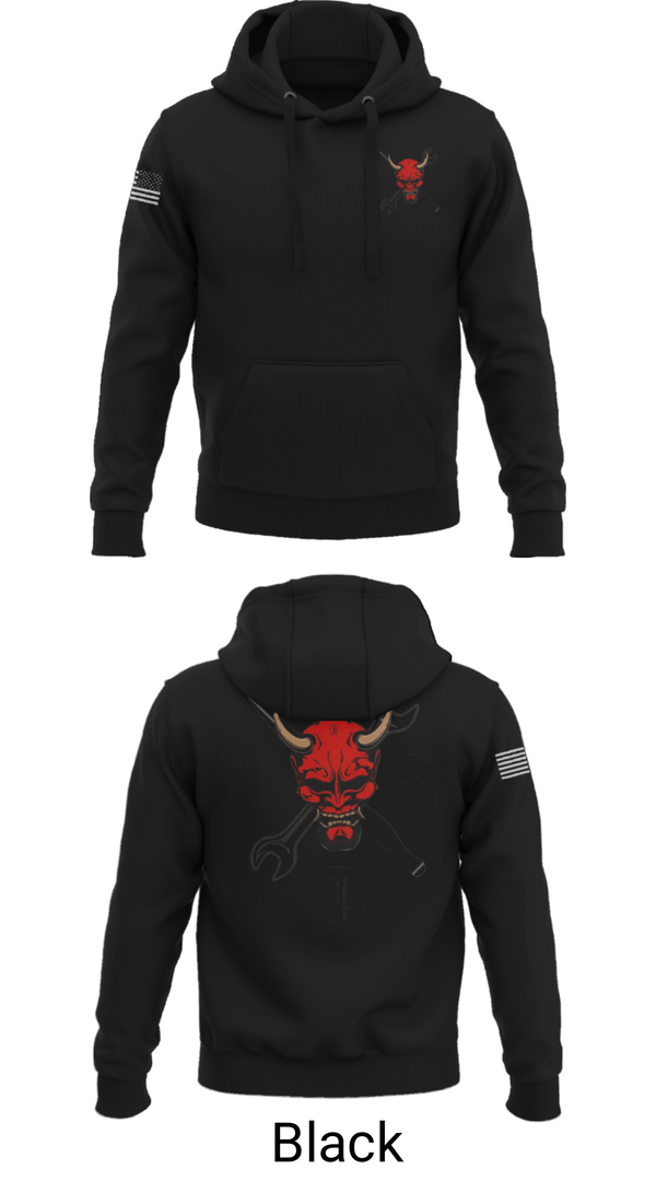 Hoodie, 4-3 DEMONS, Army, Teamtime, Team time, sublimation, custom sports apparel, team uniforms, spirit wear, spiritwear, sports uniforms, custom shirts, team store, custom team store, fundraiser sports, apparel fundraiser