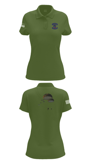 Womens Short Sleeve Performance Polo, 173rd Airborne Division, Army, Teamtime, Team time, sublimation, custom sports apparel, team uniforms, spirit wear, spiritwear, sports uniforms, custom shirts, team store, custom team store, fundraiser sports, apparel fundraiser