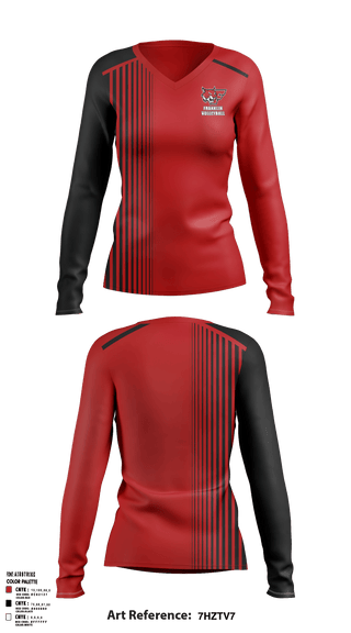 Women's Long Sleeve Vneck Shirt, Franklin Senior High School Volleyball, Women's Volleyball, Teamtime, Team time, sublimation, custom sports apparel, team uniforms, spirit wear, spiritwear, sports uniforms, custom shirts, team store, custom team store, fundraiser sports, apparel fundraiser