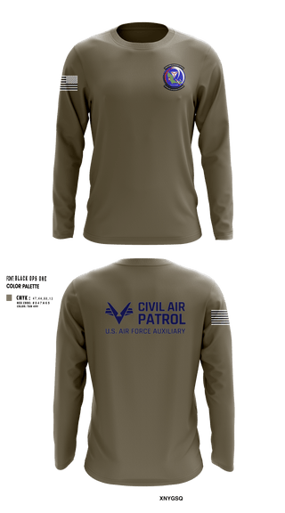 Long Sleeve Performance Shirt, VFW Post 8191Patrick Composite Squadron, Air Force, Teamtime, Team time, sublimation, custom sports apparel, team uniforms, spirit wear, spiritwear, sports uniforms, custom shirts, team store, custom team store, fundraiser sports, apparel fundraiser