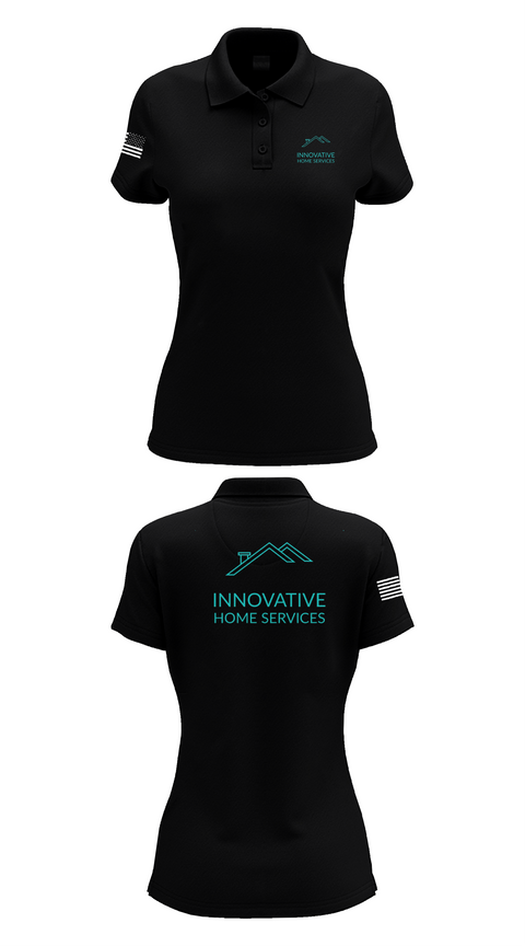 Womens Short Sleeve Performance Polo, Innovative Home Services, , Teamtime, Team time, sublimation, custom sports apparel, team uniforms, spirit wear, spiritwear, sports uniforms, custom shirts, team store, custom team store, fundraiser sports, apparel fundraiser