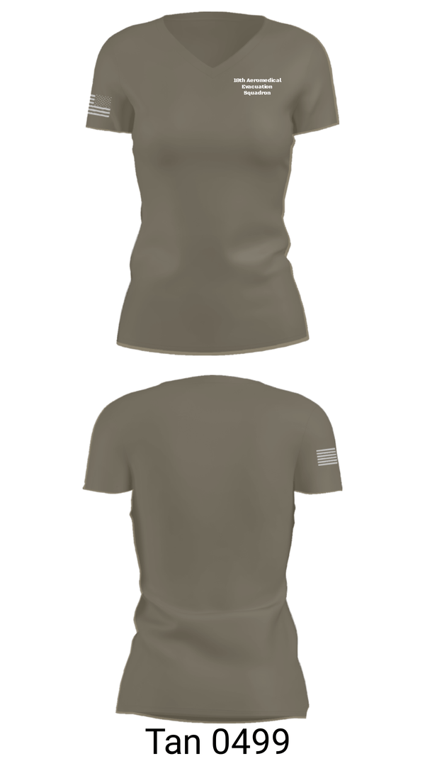 Womens Short Sleeve Vneck Shirt, 18th Aeromedical Evacuation Squadron, Air Force, Teamtime, Team time, sublimation, custom sports apparel, team uniforms, spirit wear, spiritwear, sports uniforms, custom shirts, team store, custom team store, fundraiser sports, apparel fundraiser