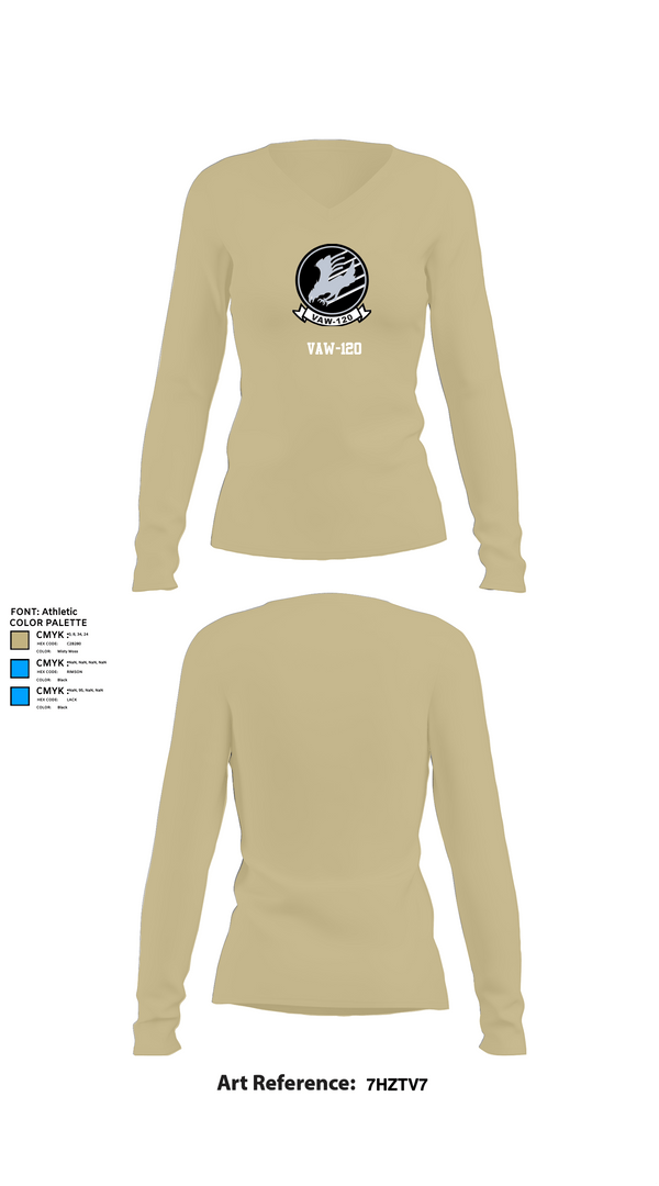 Womens Long Sleeve Vneck Shirt, VAW-120, , Teamtime, Team time, sublimation, custom sports apparel, team uniforms, spirit wear, spiritwear, sports uniforms, custom shirts, team store, custom team store, fundraiser sports, apparel fundraiser